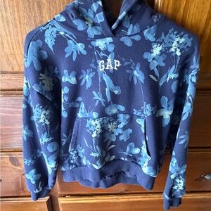 Gap kids girls floral fleece sweatshirt hoodie